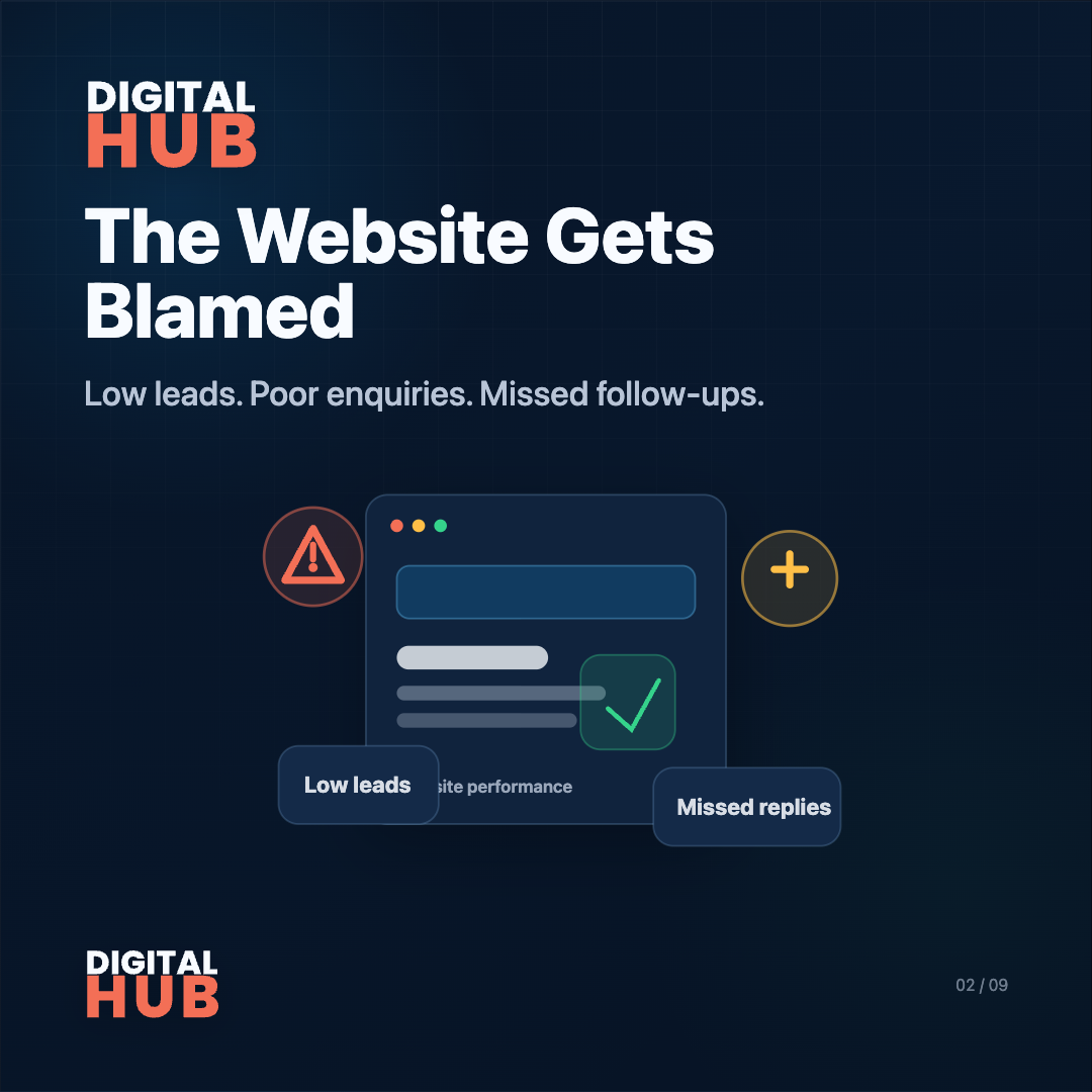 The Website Gets Blamed — Low leads, poor enquiries, missed follow-ups